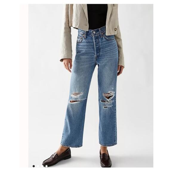 NWT Levi’s ribcage straight ankle jeans 30 - Picture 3 of 11